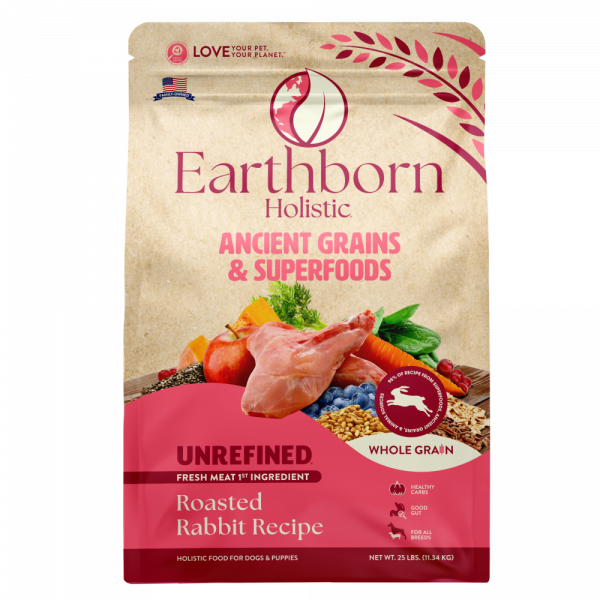Earthborn Unrefined Roasted Rabiit Dog Kibble