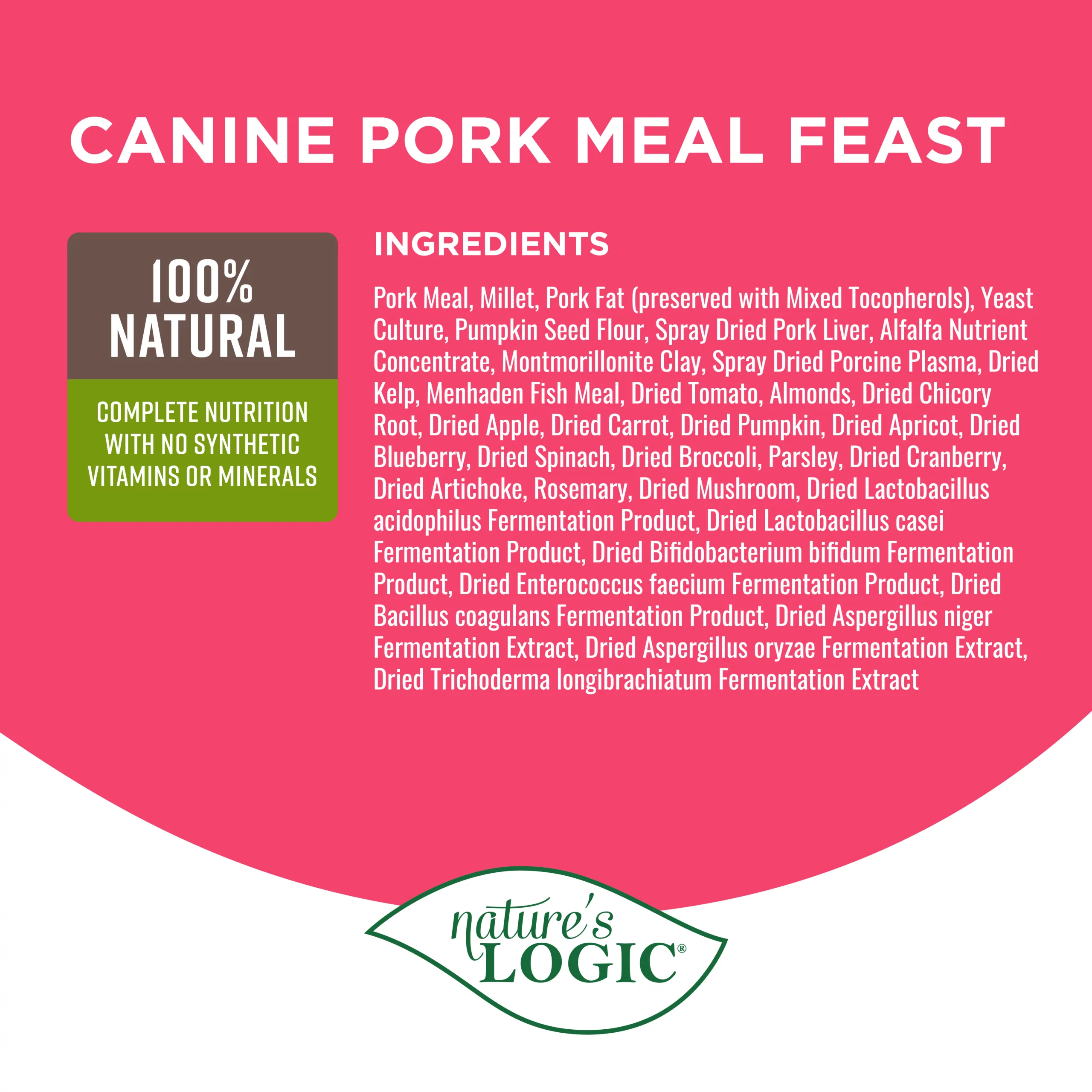 Nature's Logic Pork Dog Kibble - Image 2