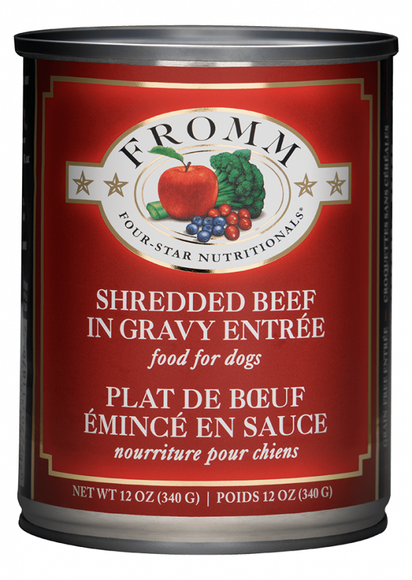 Fromm Shredded Beef in Gravy Entrée Dog Can