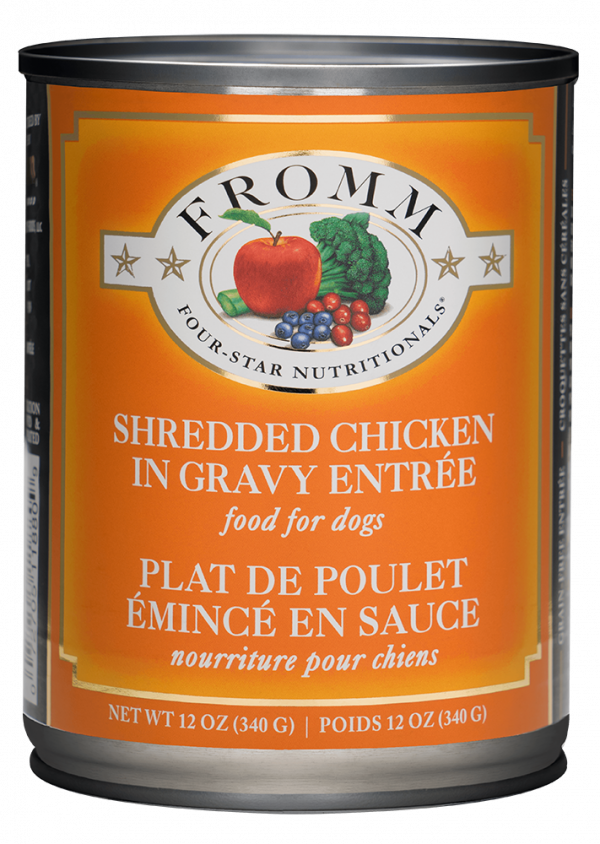 Fromm Shredded Chicken in Gravy Entrée Dog Can