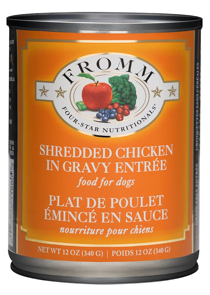 Fromm Shredded Chicken in Gravy Entrée Dog Can