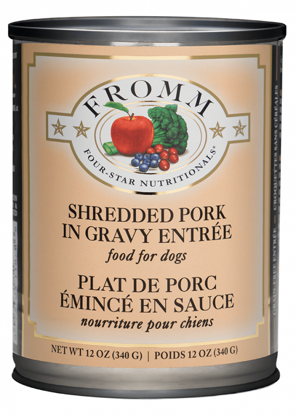 Fromm Shredded Pork in Gravy Entrée Dog Can