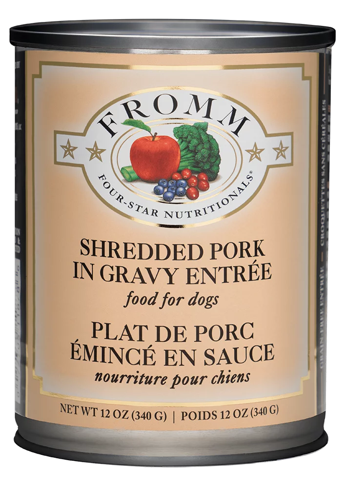 Fromm Shredded Pork in Gravy Entrée Dog Can