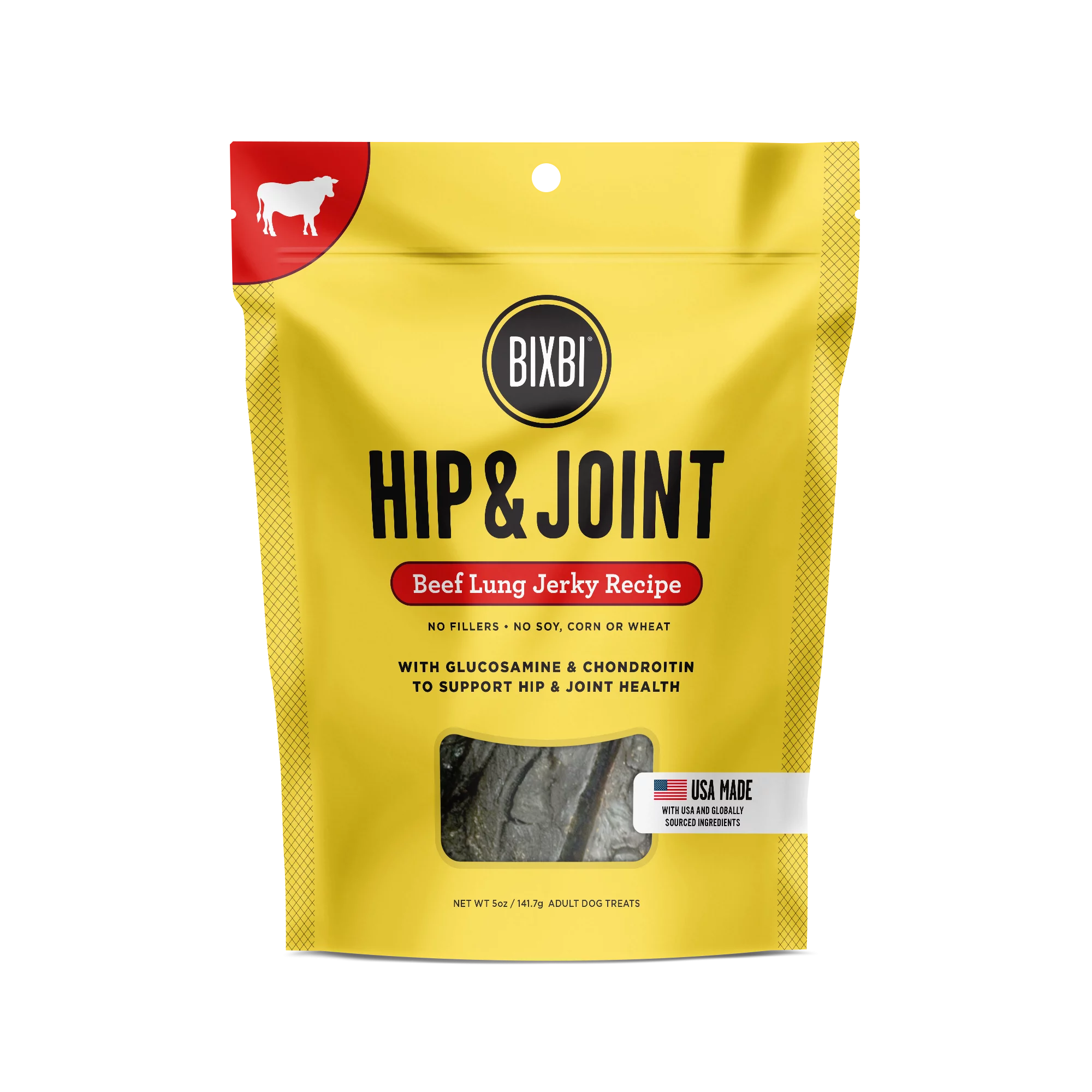 Bixbi Hip & Joint Beef Jerky Treats 5oz