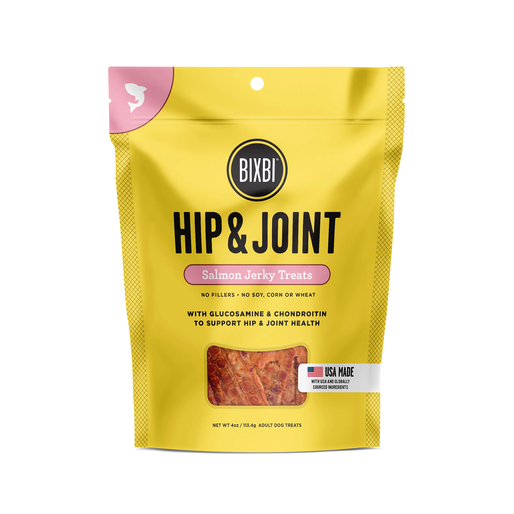 Bixbi Hip & Joint Salmon Jerky Treats 4oz