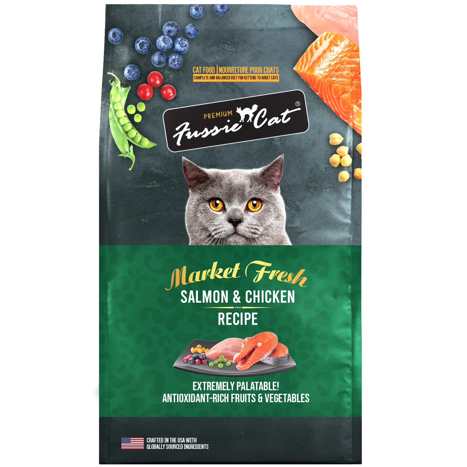 Fussie Cat Salmon & Chicken Cat Kibble 3.5lb