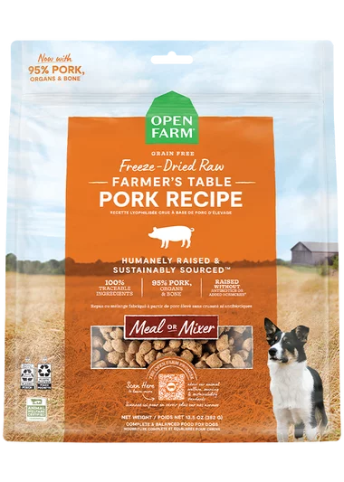 Open Farm Farmer's Table Pork Freeze Dried Raw Morsels for Dogs
