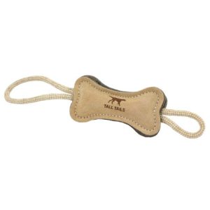 Tall Tails Leather Bone Tug 16"