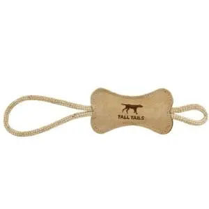 Tall Tails Leather Bone Tug 12"